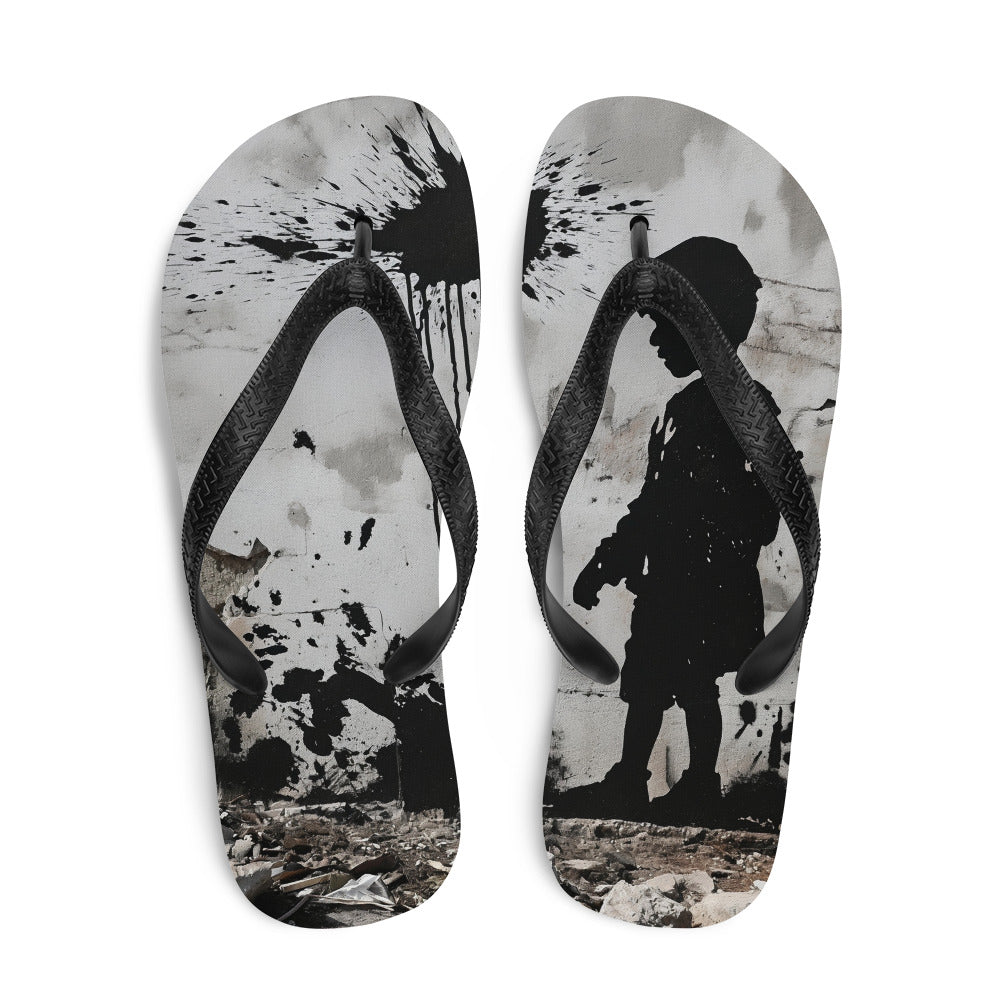 Flip-Flops - Palestine Wall, Sublimation Flip Flops White