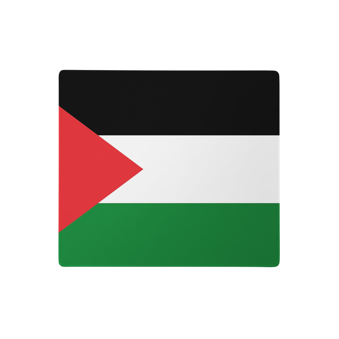 Gaming mouse pad - Palestine Flag, White 18x16