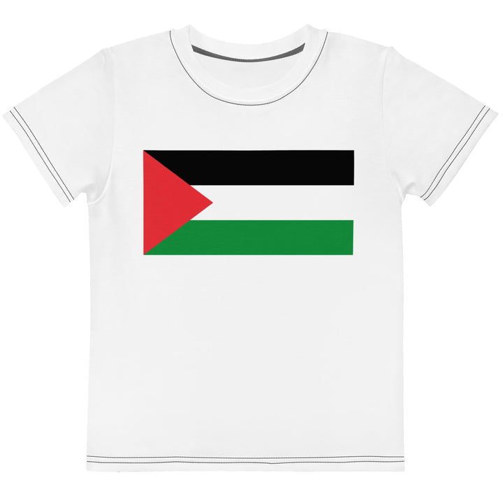 Kids crew neck t-shirt - Palestine Flag, T Shirt White