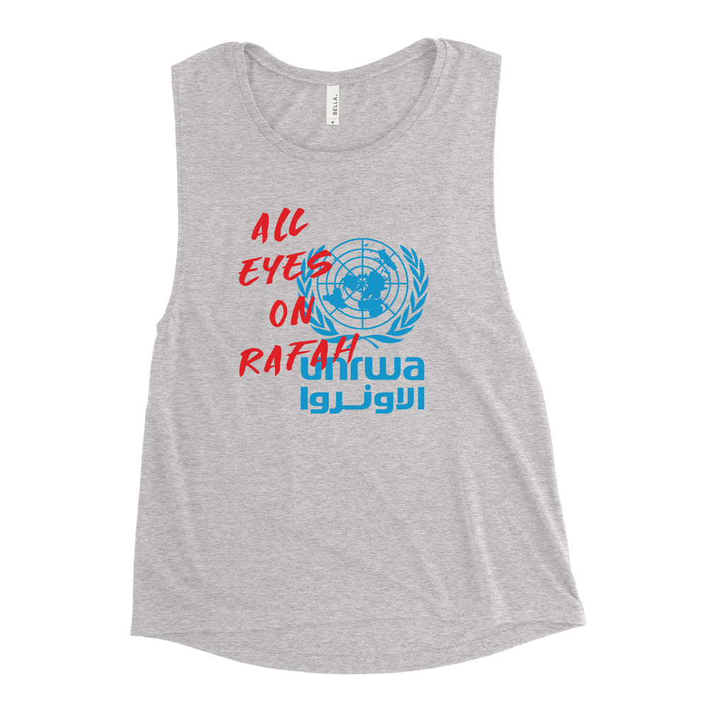 Ladies’ Muscle Tank - All Eyes on Rafah, Womens Muscle Tank Athletic Heather