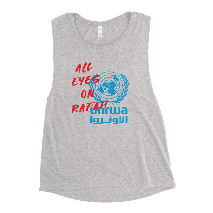 Ladies’ Muscle Tank - All Eyes on Rafah, Womens Muscle Tank Athletic Heather