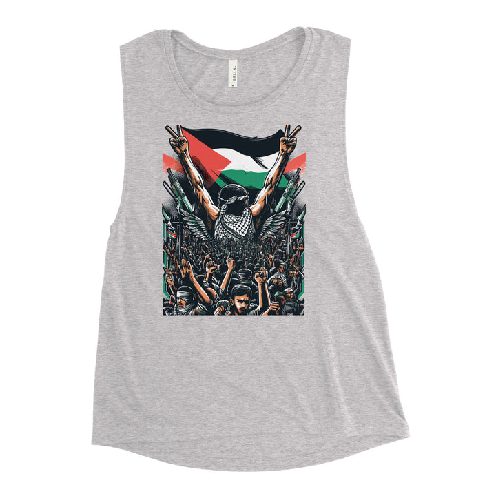 Ladies’ Muscle Tank - ART BY MOH, Womens Muscle Tank Athletic Heather