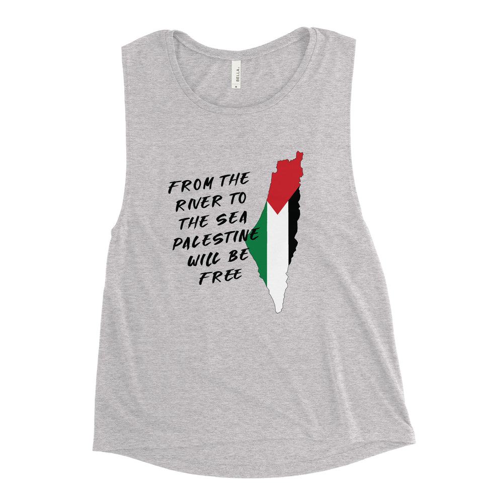 Ladies’ Muscle Tank - From the River, Womens Muscle Tank Athletic Heather