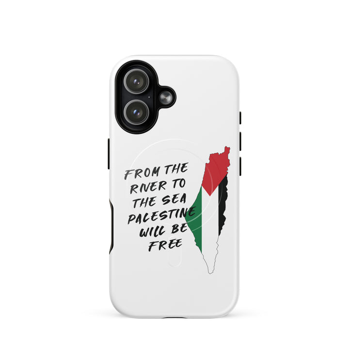 MagSafe® tough case for iPhone® | Palestine Map – glossy iPhone 17, front view