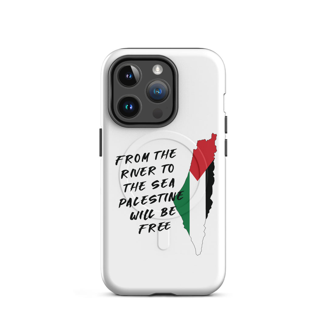 MagSafe® tough case for iPhone® | Palestine Map – matte iPhone 14 pro, front view