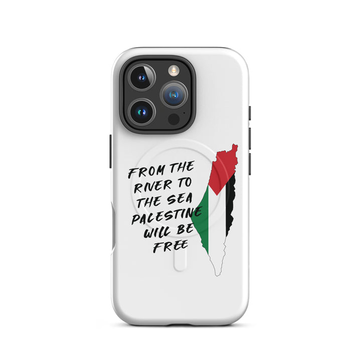 MagSafe® tough case for iPhone® | Palestine Map – matte iPhone 16 pro, front view