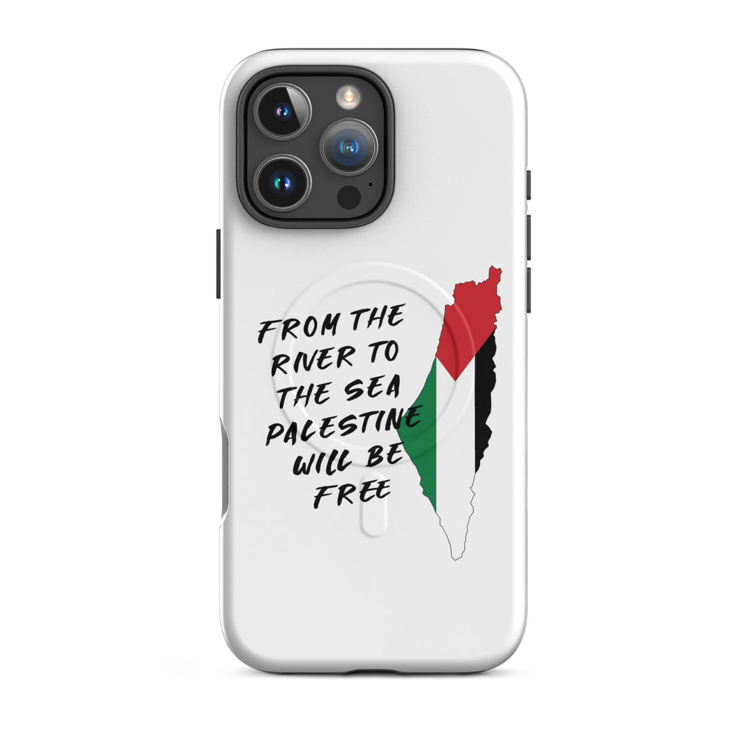 MagSafe® tough case for iPhone® | Palestine Map – matte iPhone 16 pro max, front view