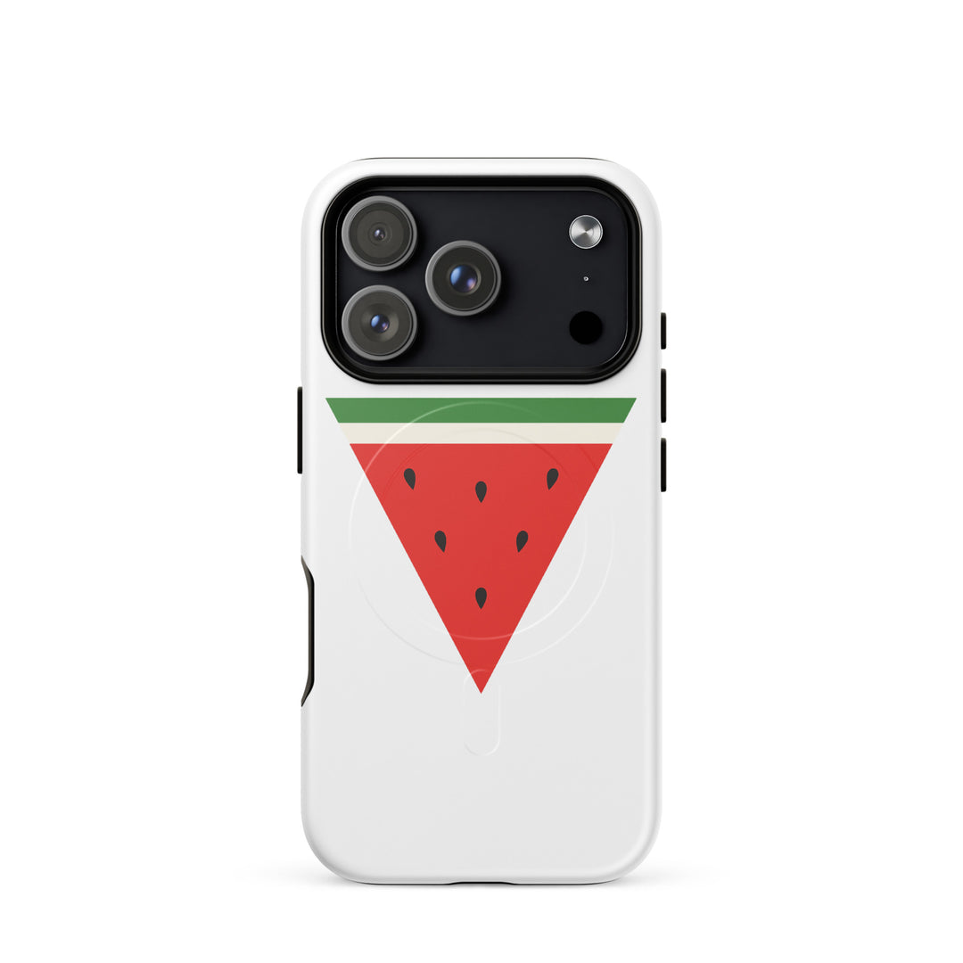 MagSafe® tough case for iPhone® | Triangle Watermelon – matte iPhone 18 pro, front view