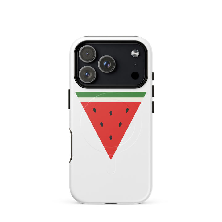 MagSafe® tough case for iPhone® | Triangle Watermelon – matte iPhone 18 pro, front view