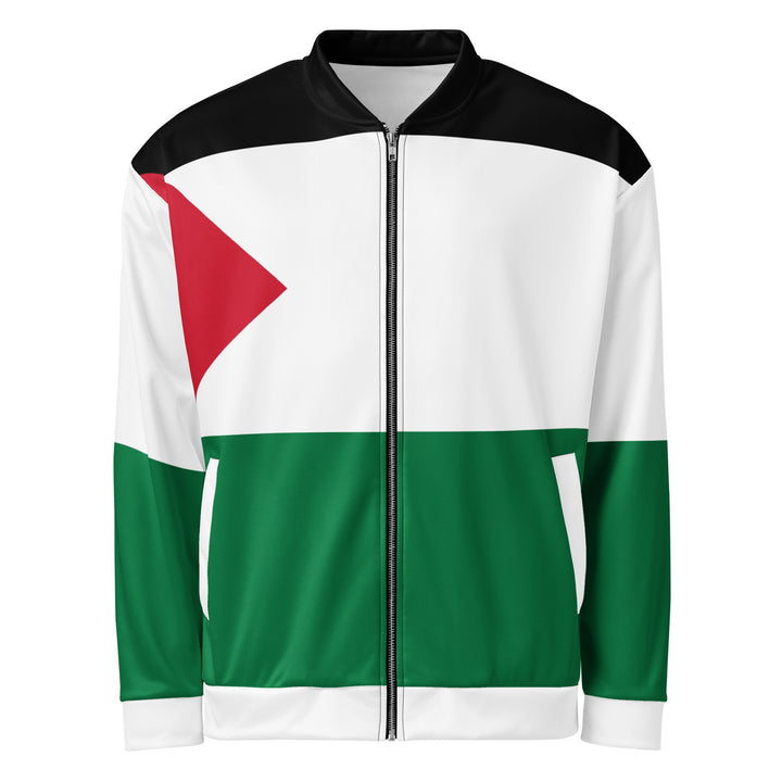 Men Bomber Jacket - Palestine Flag, White