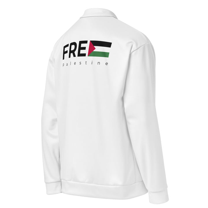 Men Bomber Jacket - Palestine Flag, White Right