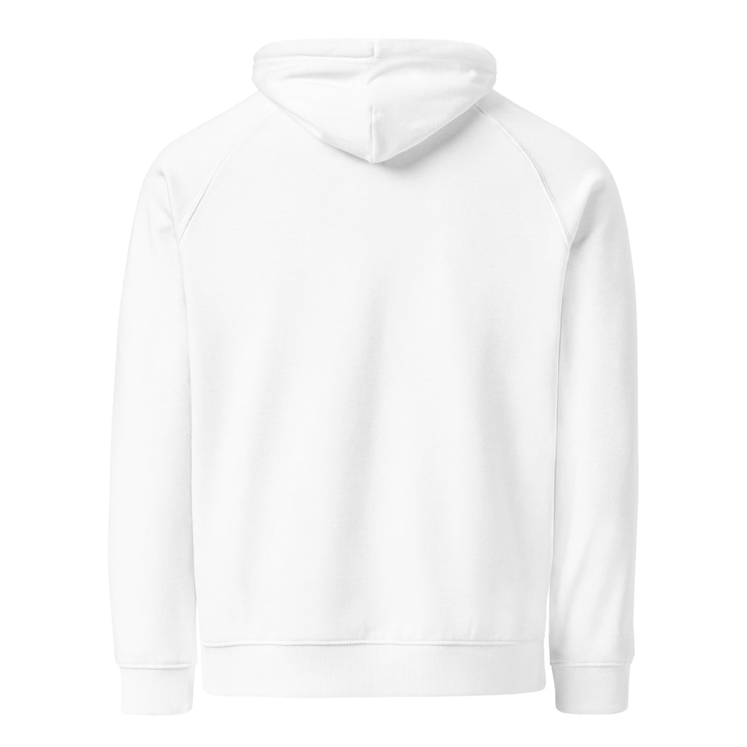 Men eco raglan hoodie - The Fighter, Eco Raglan Hoodie White