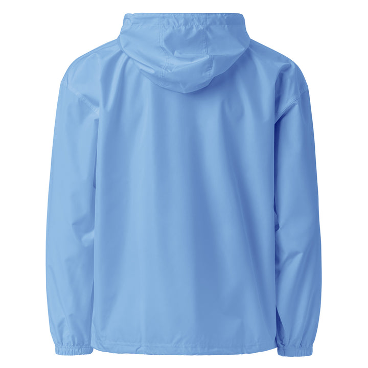 Men Embroidered Champion Packable Jacket - Free Palestine, Embroidered Champion Packable Jacket Light Blue