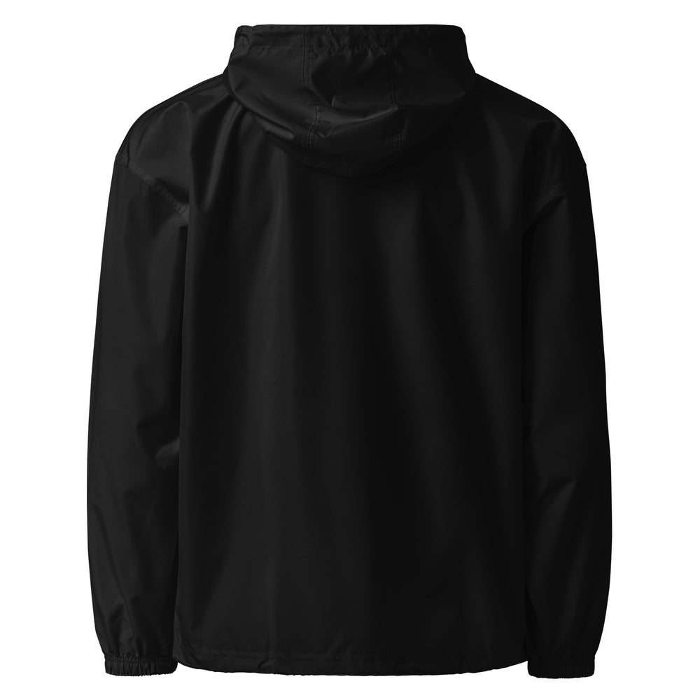 Men Embroidered Champion Packable Jacket - Palestine Flag, Embroidered Champion Packable Jacket Black