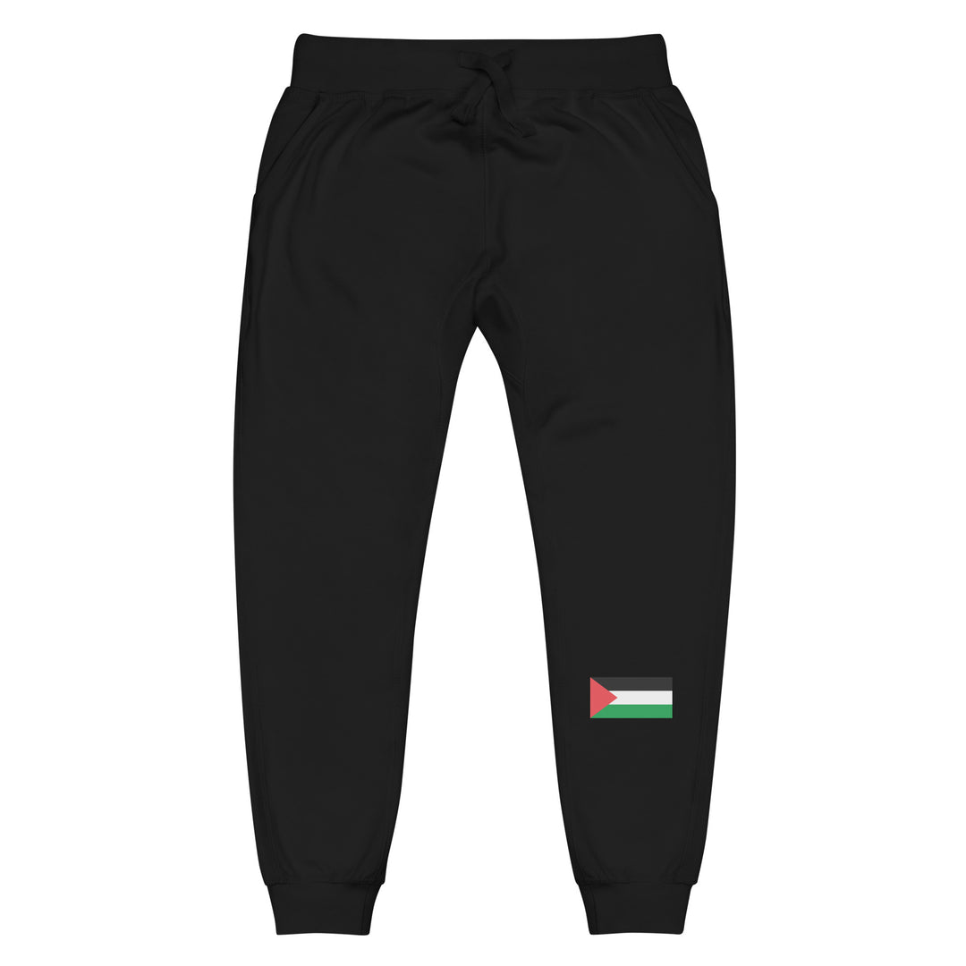 Men fleece sweatpants - Palestine Flag, Fleece Sweatpants Black