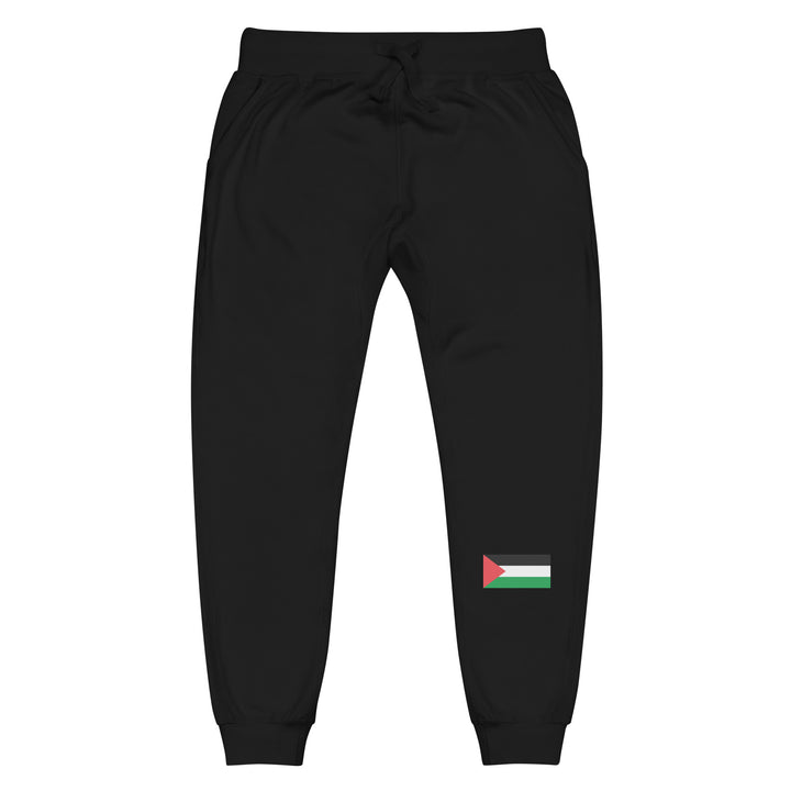Men fleece sweatpants - Palestine Flag, Fleece Sweatpants Black