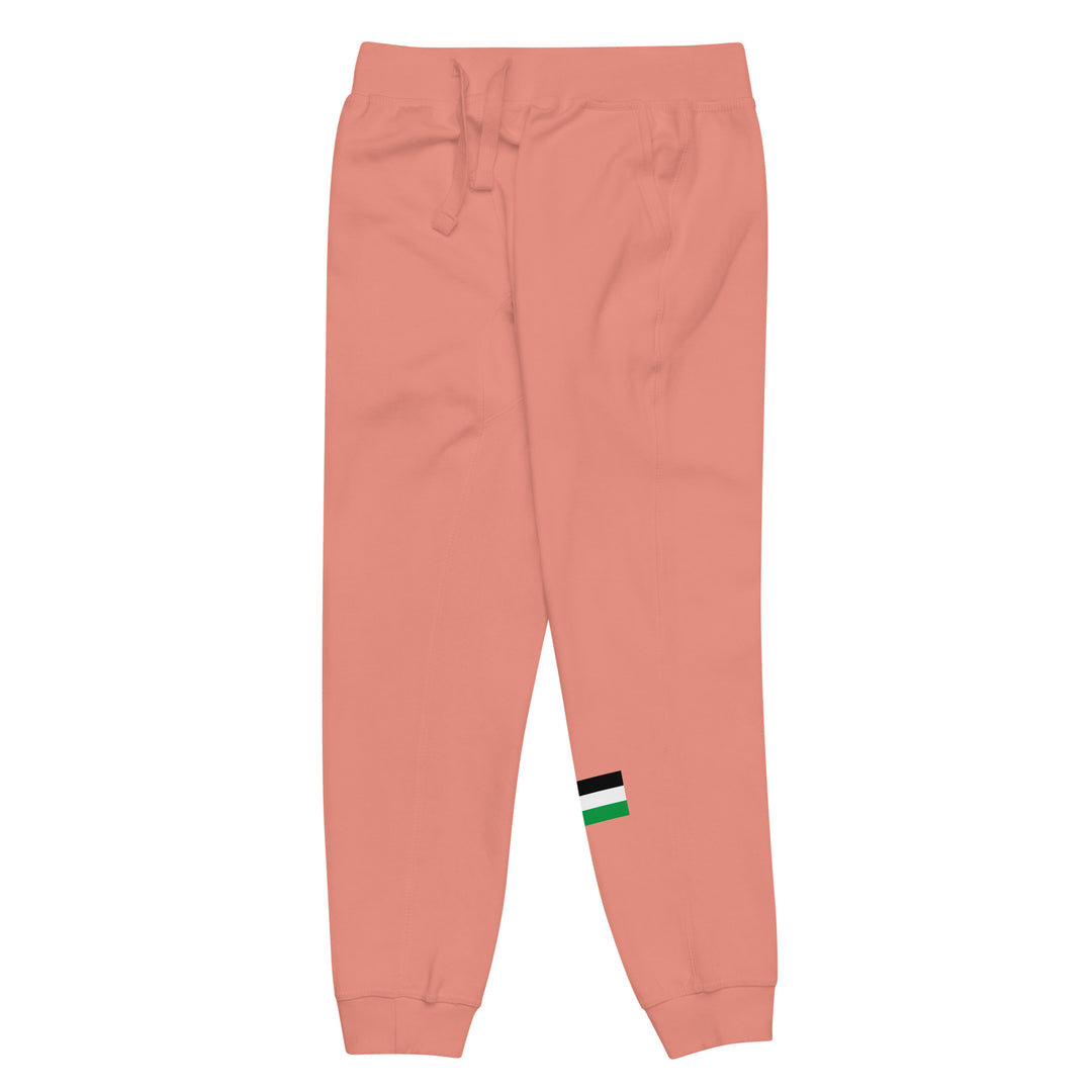 Men fleece sweatpants - Palestine Flag, Fleece Sweatpants Dusty Rose Front