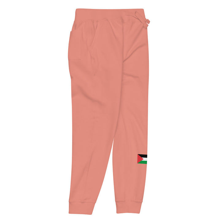 Men fleece sweatpants - Palestine Flag, Fleece Sweatpants Dusty Rose Front