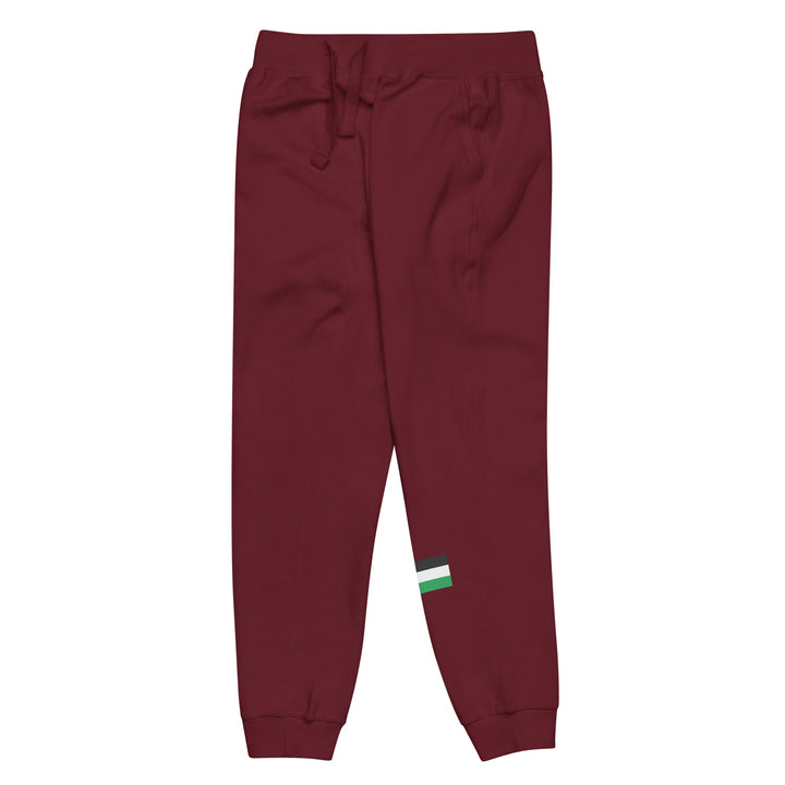 Men fleece sweatpants - Palestine Flag, Fleece Sweatpants Maroon Front