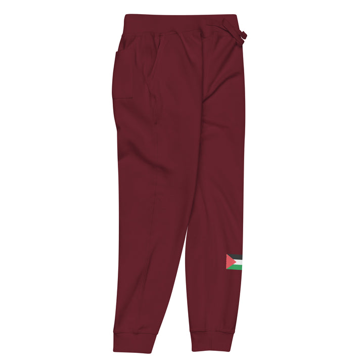 Men fleece sweatpants - Palestine Flag, Fleece Sweatpants Maroon Front