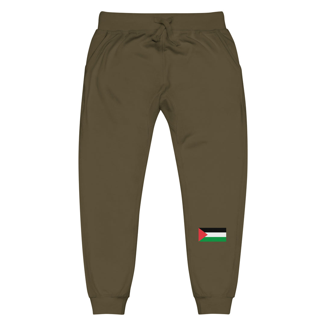 Men fleece sweatpants - Palestine Flag, Fleece Sweatpants Military Green