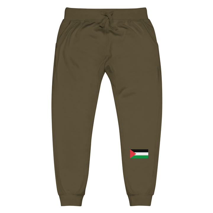 Men fleece sweatpants - Palestine Flag, Fleece Sweatpants Military Green