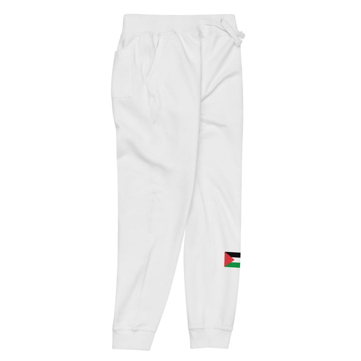 Men fleece sweatpants - Palestine Flag, Fleece Sweatpants White Front