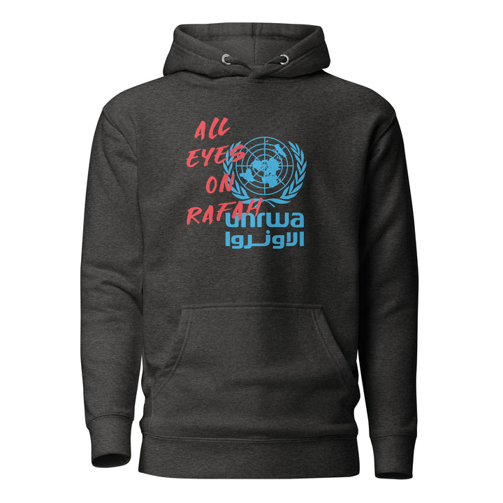 Men Hoodie - All Eyes on Rafah, Charcoal Heather