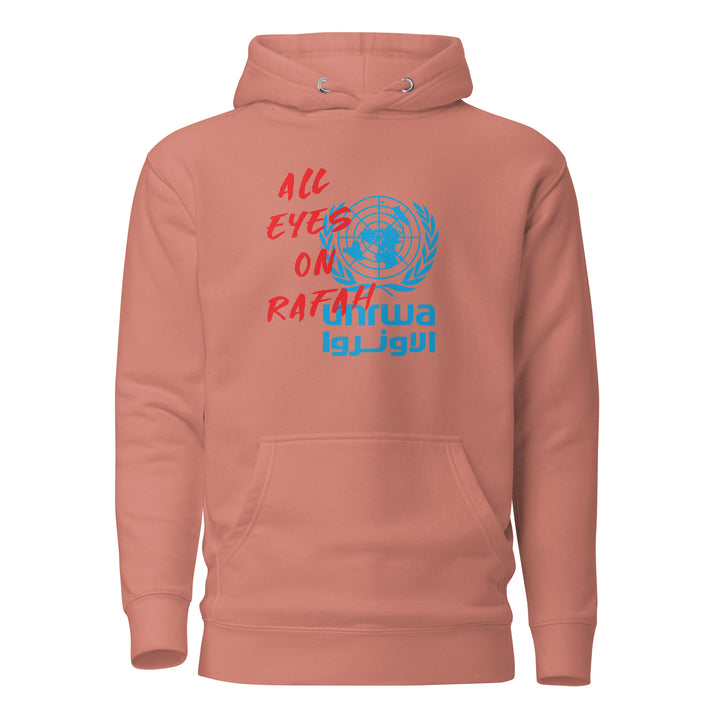 Men Hoodie - All Eyes on Rafah, Dusty Rose