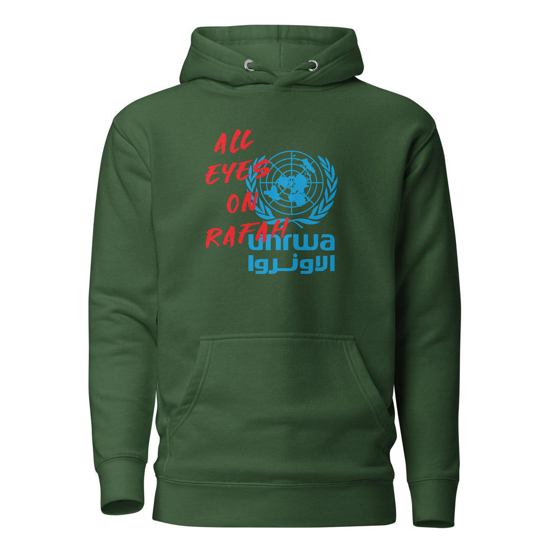 Men Hoodie - All Eyes on Rafah, Forest Green