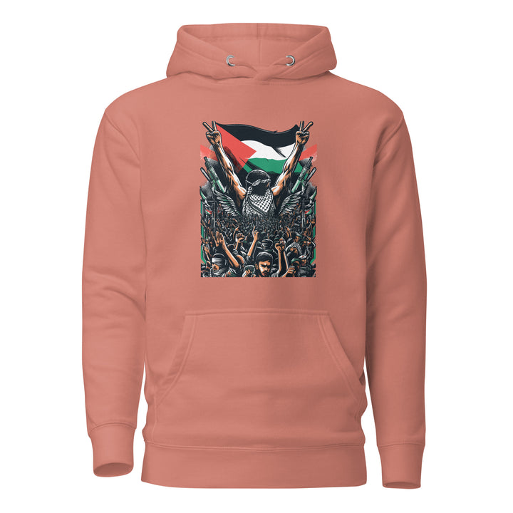 Men Hoodie - Art by Moh, Dusty Rose