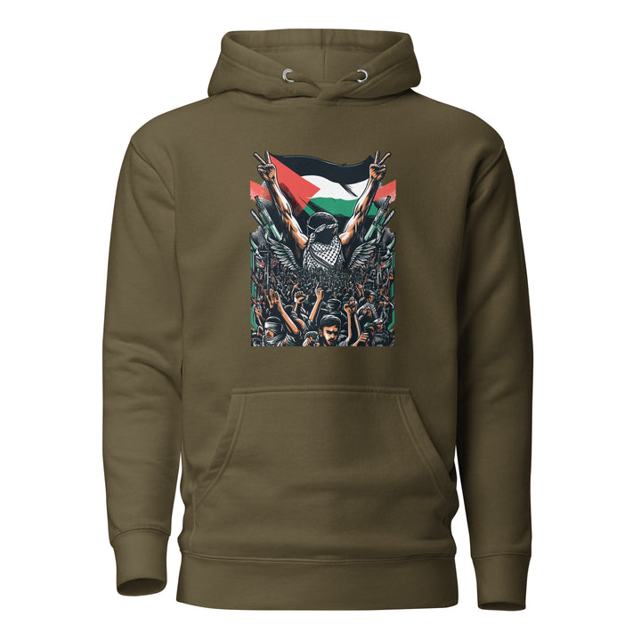 Men Hoodie - Art by Moh, Military Green