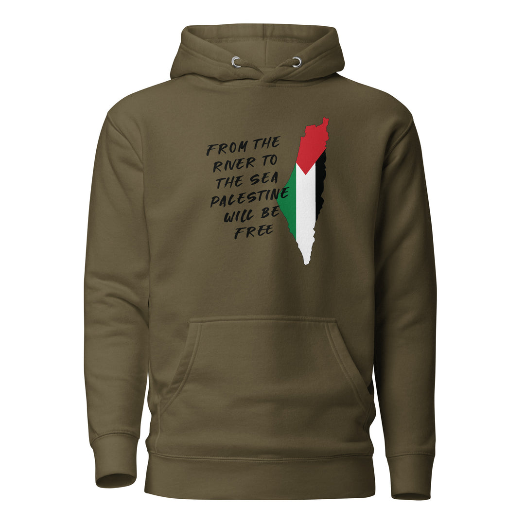 Men Hoodie - From the River, Military Green