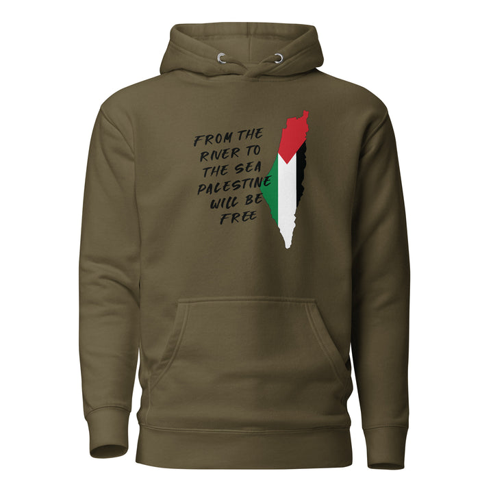 Men Hoodie - From the River, Military Green