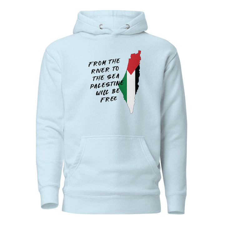 Men Hoodie - From the River, Sky Blue