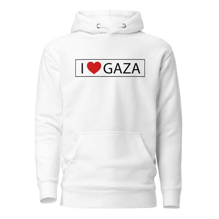Men Hoodie - I Love Gaza, White