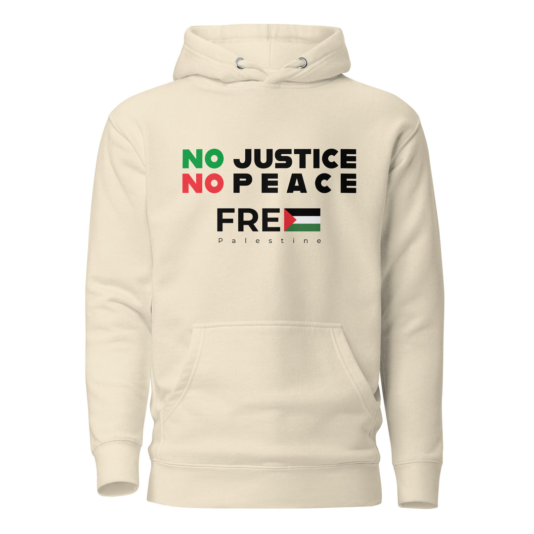 Men Hoodie - No Justice No Peace, Cotton Heritage M2580 I Unisex Premium Pullover Hoodie Bone