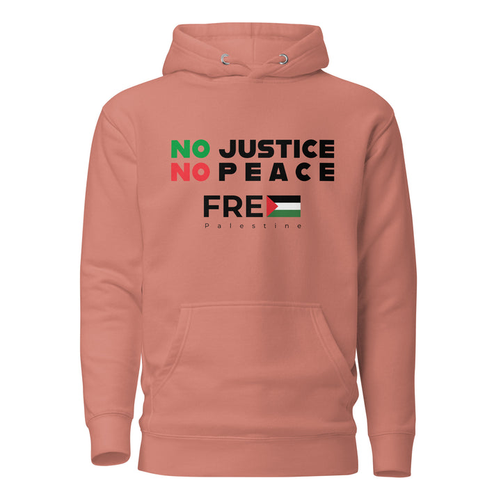 Men Hoodie - No Justice No Peace, Cotton Heritage M2580 I Unisex Premium Pullover Hoodie Dusty Rose