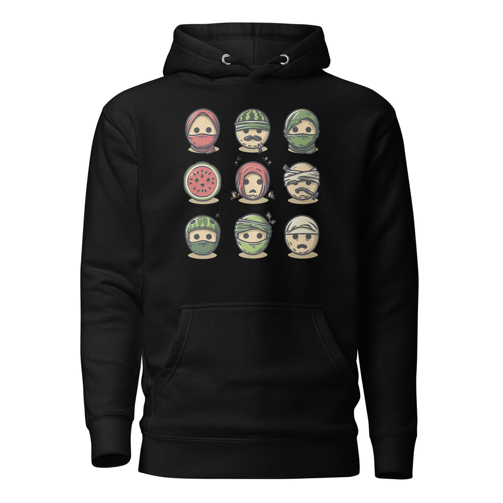 Men Hoodie - Palestine Emoji, Black