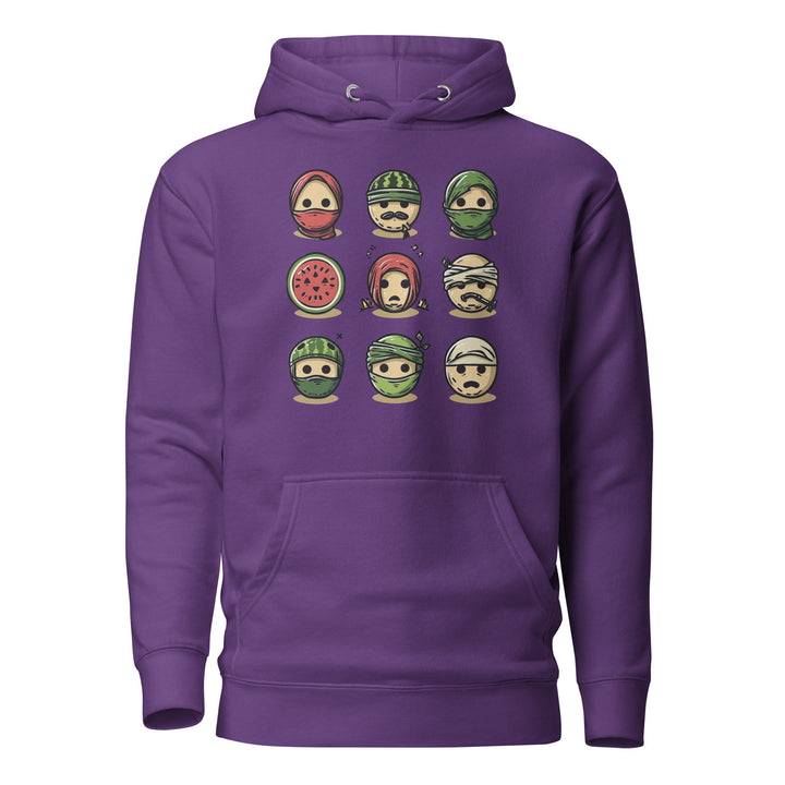 Men Hoodie - Palestine Emoji, Purple
