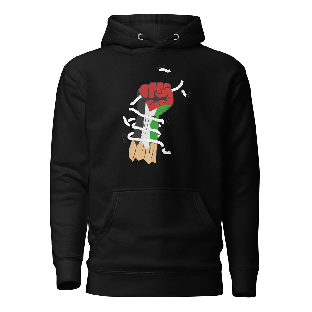 Men Hoodie - Palestine Hand, Black