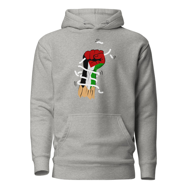 Men Hoodie - Palestine Hand, Carbon Grey