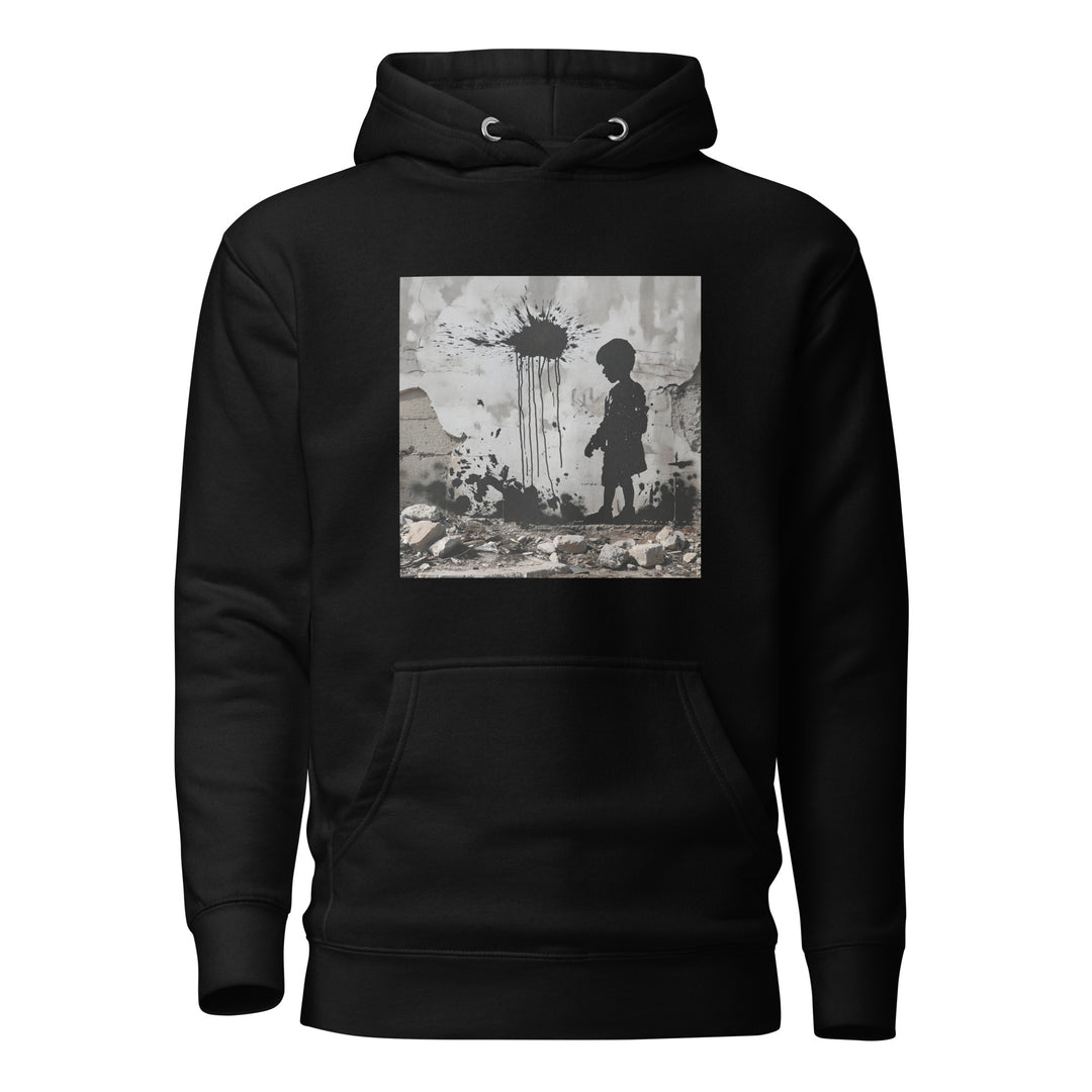 Men Hoodie - Palestine Wall, Black