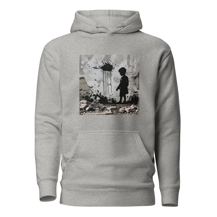 Men Hoodie - Palestine Wall, Carbon Grey