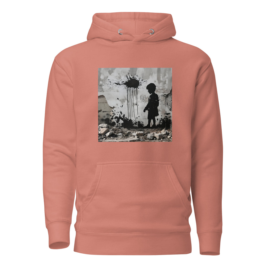 Men Hoodie - Palestine Wall, Dusty Rose