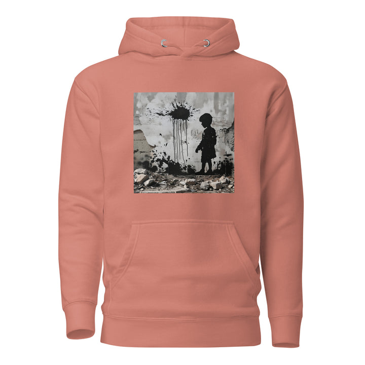 Men Hoodie - Palestine Wall, Dusty Rose