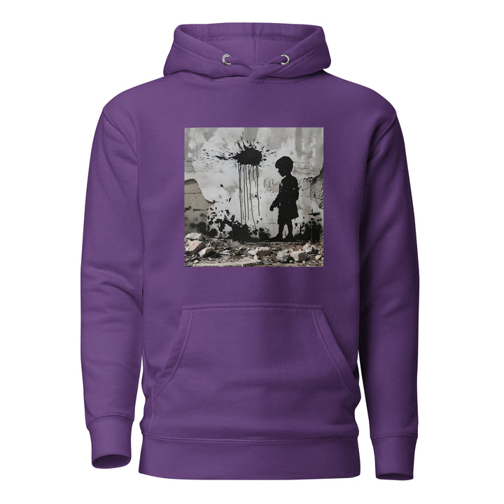 Men Hoodie - Palestine Wall, Purple