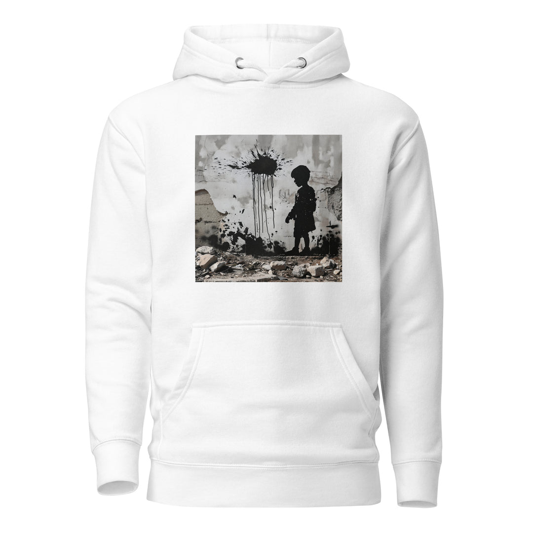 Men Hoodie - Palestine Wall, White
