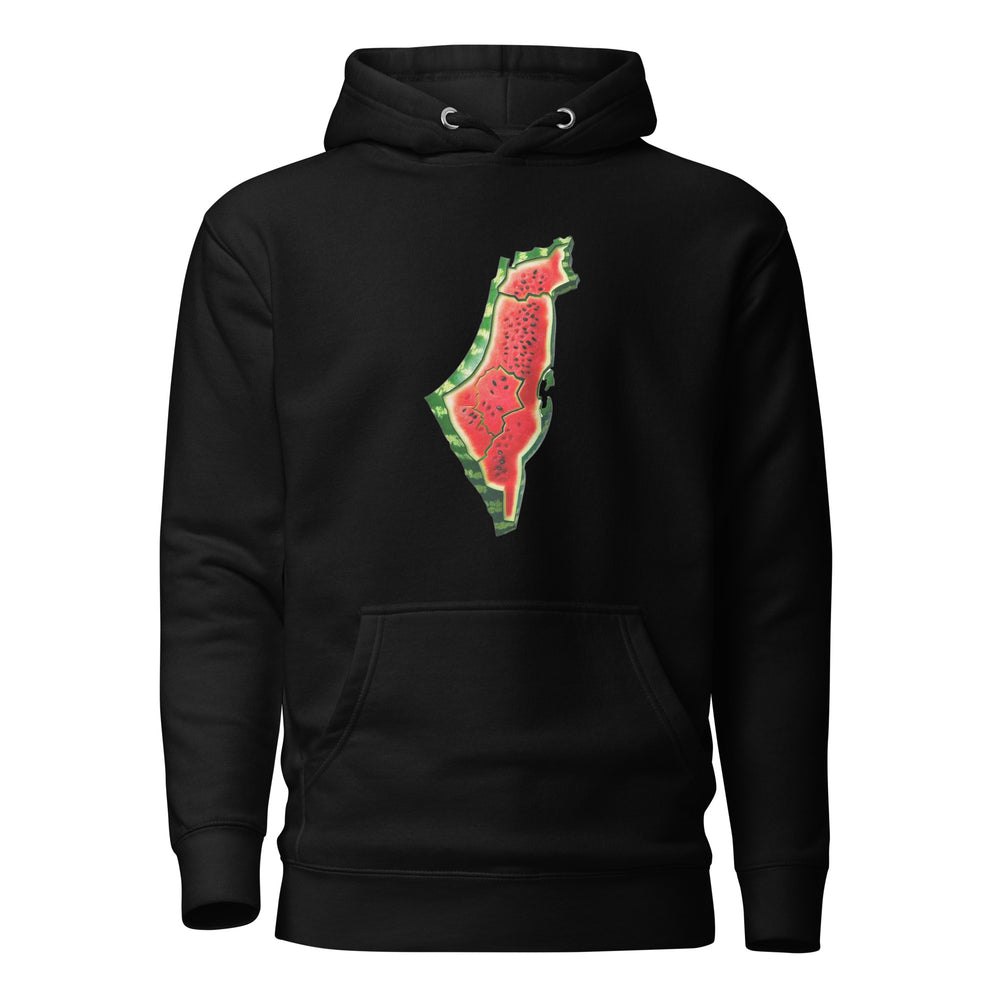 Men Hoodie - Palestine Watermelon, Black