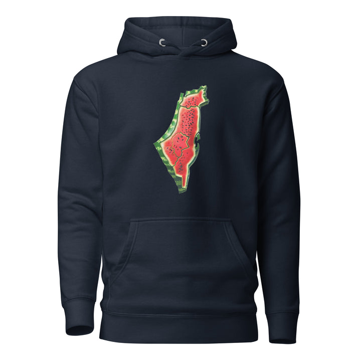 Men Hoodie - Palestine Watermelon, Navy Blazer